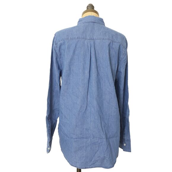 Everlane Chambray Jean Relaxed Button Up Shirt Size XS Blue Long Sleeve NEW B63 - Picture 3 of 5